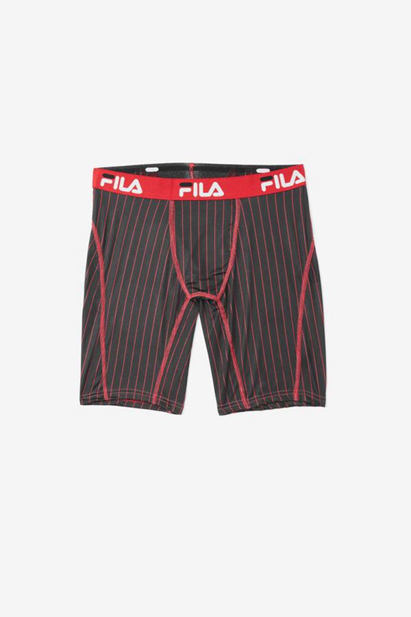 Cuecas Boxer Fila Homem Pretas - Fila Pinstripe Design En Portugal,HNUZ-63592